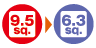 It is a conversion adapter with an insertion angle of 9.5sq. → 6.3sq.