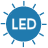 Includes LED light to illuminate work objects.